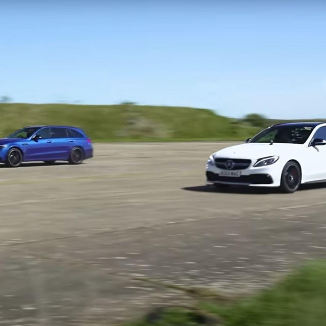 Utrka ubrzanja Mercedes-AMG C63 s četiri i osam cilindara
